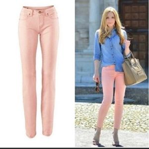 Cabi Nectar style # 224, size 4, dusty rose brushed denim jeans